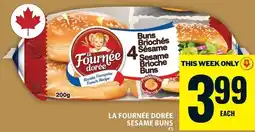 Food Basics La Fournee Dorée sesame buns offer