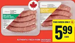 Food Basics Authentic fresh pork sausages offer
