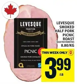 Food Basics Levesque smoked half pork picnic roast offer