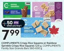 Sobeys Compliments Crispy Rice Squares or Rainbow Sprinkle Crispy Rice Squares offer