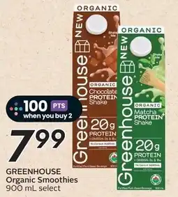 Sobeys Greenhouse Organic Smoothies offer