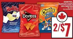 Food Basics Doritos Ruffles Chips or Cheetos offer