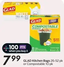 Sobeys Glad kitchen bags offer