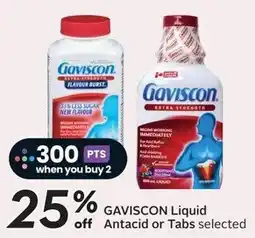 Sobeys Gaviscon Liquid Antacid or Tabs selected offer
