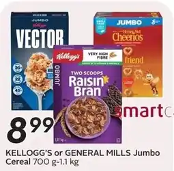 Sobeys Kellogg's or General Mills Jumbo Cereal offer