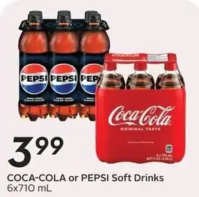 Coca-Cola or Pepsi Soft Drinks