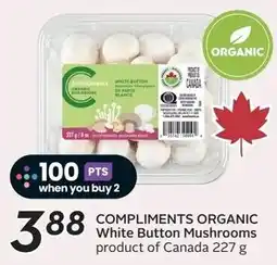 Sobeys Compliments Organic White Button Mushrooms offer