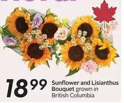 Sobeys Sunflower and Lisianthus Bouquet offer