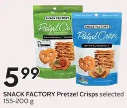Sobeys Snack Factory Pretzel Crisps selected offer