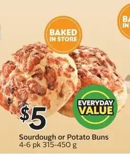 Sobeys Sourdough or Potato Buns offer