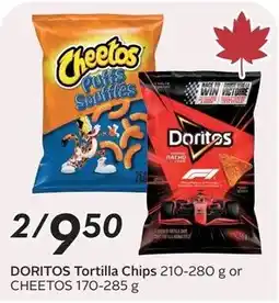 Sobeys Doritos tortilla chips or cheetos offer
