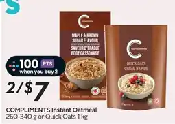 Sobeys Compliments instant oatmeal offer