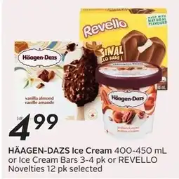 Sobeys Häagen-Dazs ice cream or ice cream bars or revello novelties offer