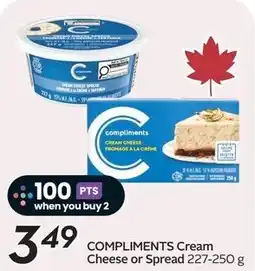 Sobeys Compliments Cream Cheese or Spread offer
