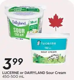 Sobeys Lucerne or Dairyland Sour Cream offer