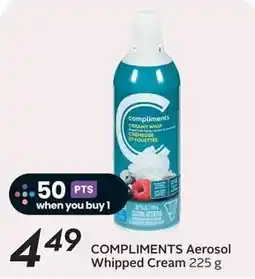 Sobeys Compliments Aerosol Whipped Cream offer