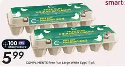 Sobeys Compliments Free Run Large White Eggs offer