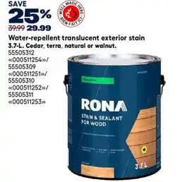 RONA Rona stain & sealant for wood offer