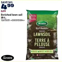 RONA Scotts enriched lawn soil offer