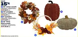 RONA Celebrations by Landon & Co. 24" rattan wreath offer