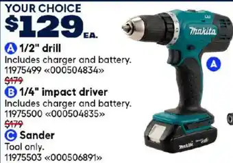 RONA Makita 1/2" drill offer