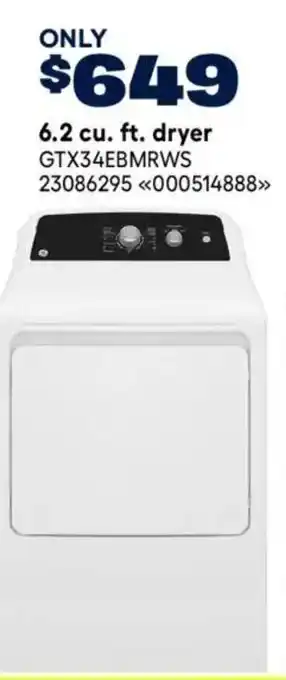 RONA ge 6.2 cu. ft. dryer offer