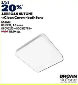 RONA Broan Nutone clean cover bath fans offer