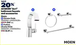 RONA Moen Avri bathroom faucets and accessories offer