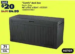 RONA Keter comfy deck box offer