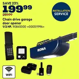 RONA Rona chain drive garage door opener offer