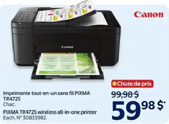 Canon PIXMA TR4725 wireless all-in-one printer