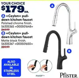 RONA Pfister Ceylon pull-down kitchen faucet offer