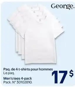Walmart George. men's tees 4-pack offer
