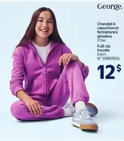 Walmart George full-zip hoodie offer