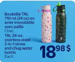 Walmart TAL stainless steel 2-in-1 straw and chug water bottle offer