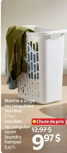 Walmart Sterilite rectangular open laundry hamper offer