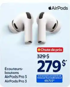Walmart Apple AirPods Pro 3 offer