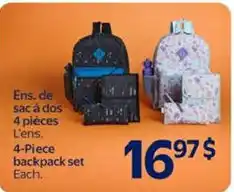 Walmart Lens 4-piece backpack set offer