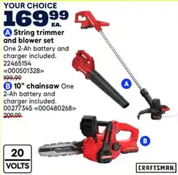 RONA Craftsman string trimmer and blower set offer