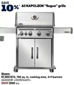 RONA Napoleon rogue grills offer
