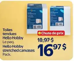 Walmart Hello Hobby stretched canvases offer