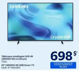 Walmart Samsung 65" U8000H 4K UHD Smart TV offer