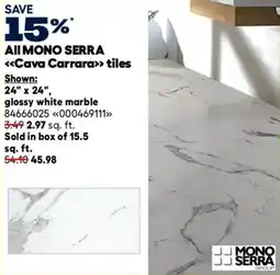 RONA All Mono Serra Cava Carrara tiles offer