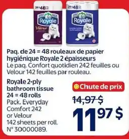Walmart Royale 2-ply bathroom tissue offer