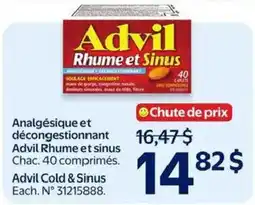 Walmart Advil Rhume et sinus offer