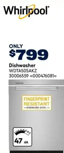 RONA Whirlpool dishwasher offer