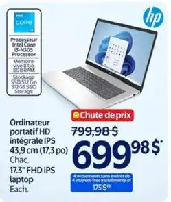 Walmart Hp ordinateur portable HD intégrale IPS offer