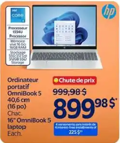 Walmart hp omniBook 5 laptop offer