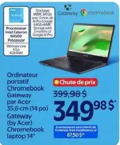 Walmart Gateway chromebook laptop 14" offer