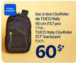 Walmart Tucci Italy CityRider backpack offer